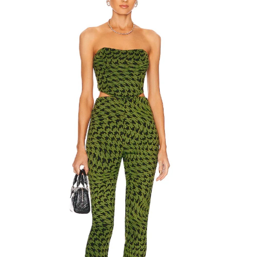 Camila Coelho Seraphine Green Two Piece Pants Set
